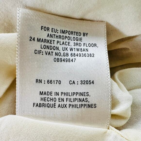 Anthropologie Oahu Linen Maxi Dress Cream Red Floral Size 12 NEW Boho Beach - Picture 9 of 11